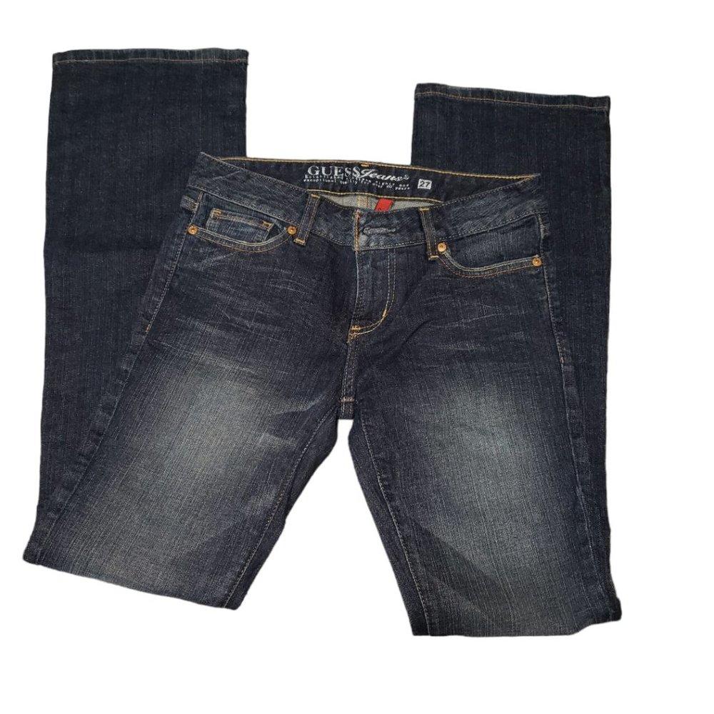 CT178a Guess Ladies Stretch Carla Flare Jeans Size 27